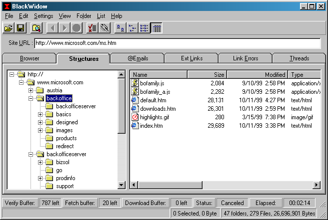 BlackWidow Screenshot